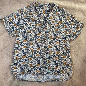 Vintage Floral Button Front Shirt